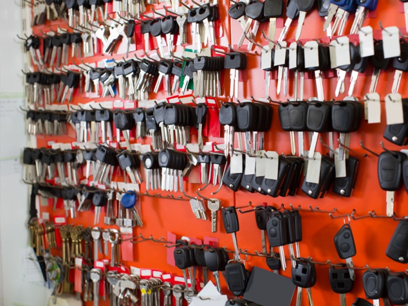 Car Keys and Car Key Fobs Display