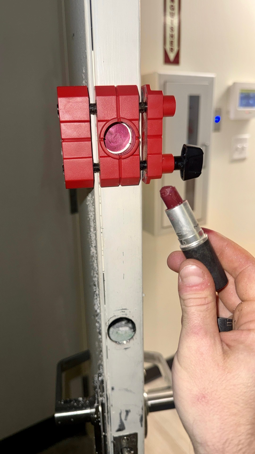 lip gloss marking -commercial deadbolt installation in Denver
